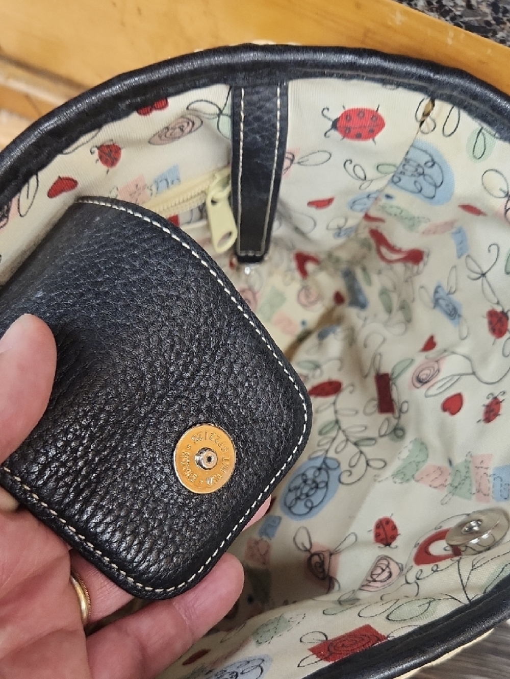 Brighton Straw Woven  Bag with Black Trim - Picture 7 of 7